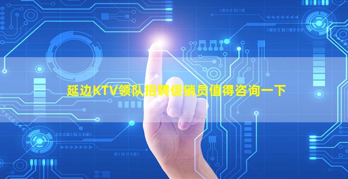 延边KTV领队招聘促销员值得咨询一下